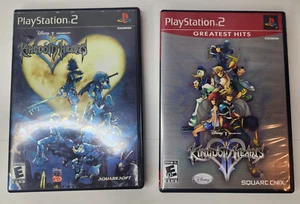 LOT 2 SONY PLAYSTATION 2 PS2 CIB COMPLETE W/ MANUAL KINGDOM HEARTS I II ~ 1 & 2 - Picture 1 of 8