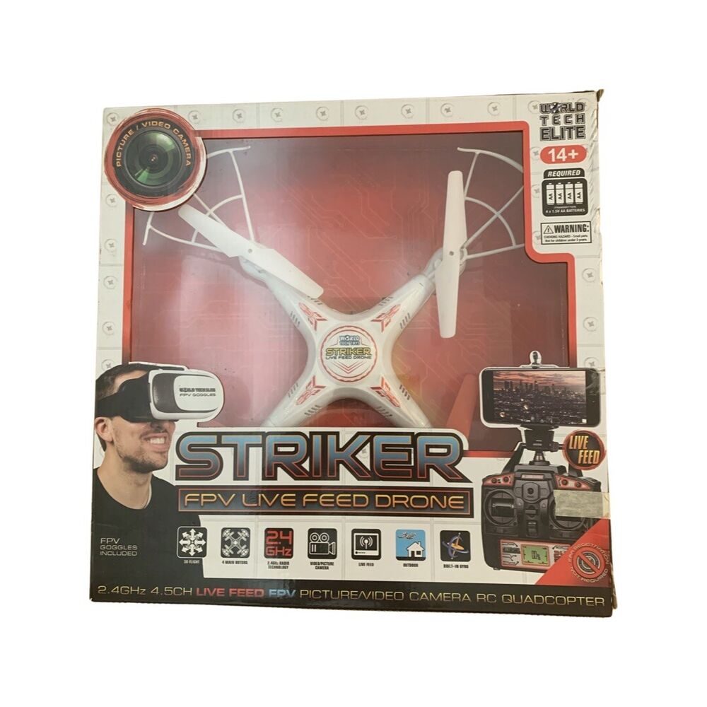 World Tech Toys Striker-X Pro Gps Live View 2.4Ghz 4.5Ch RC HD Camera Drone