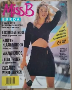 Vintage Miss B Burda Magazine Summer 1992 Fashion Dressmaking Patterns Holiday - Picture 1 of 6