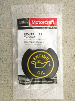 TAPA DE LLENADO DE ACEITE DE MOTOR FORD LINCOLN 3FAZ-6766-B MOTORCRAFT EC-743 EC743 OEM NUEVO Foto 1 de 2