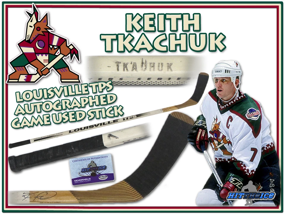 KEITH TKACHUK Signed Game Used Stick PHOENIX COYOTES - LOUISVILLE TPS - Image 1 of 1