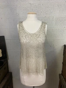 Vintage See Through Beaded Tank Medium - Picture 1 of 6