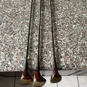 VINTAGE First Flight Golf Clubs Wood Set Driver 1 3 5 - Picture 1 of 14