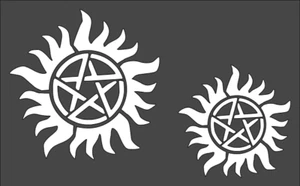 1- 5x8 inch Stencil, (VD-89) Supernatural 4" & 3" (6mil)***** - Picture 1 of 2