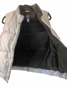 GAP Boys Sz L Silver/Gray Puffer Vest Vntg 1999 Ski Snowboard School Pre Owned - Picture 1 of 7