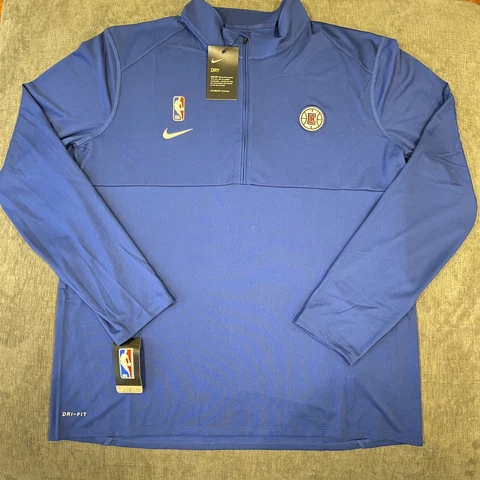 Nike Los Angeles Clippers Men’s 1/2 Zip Pullover Blue Jacket AV1755-495 XL XLT Cover