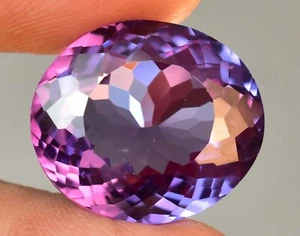 Flawless Natural Color Change Alexandrite 19.75 Ct Certified Oval Loose Gemstone - Picture 1 of 7
