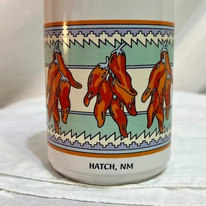 Hot Stuf Coffee Mug with Chili Peppers - Souvenir  - Hatch, New Mexico x - Picture 1 of 16