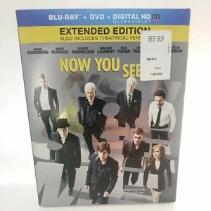 Now You See Me Extended (DVD + Blu-ray, 2013) Mark Ruffalo, Morgan freeman - Picture 1 of 5