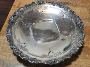 Vintage POOLE Silverplate Footed Pierced EPNS #8670 Tray 10" - Picture 1 of 7