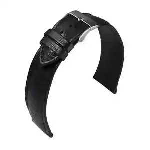 Uhrenarmband Strauß Straußenleder Schwarz von Eulit - 12, 14, 16, 18, 20 mm - Bild 1 von 1