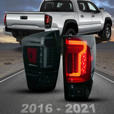 LED Tail Lights for 2016 2017 2018 2019 2020 2021 2022 Toyota Tacoma Black Smoke Foto 1 de 4