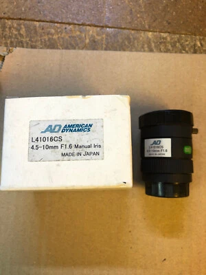 American Dynamics L41016CS 4.5-10mm 1/2" CS Mount 4.5-10mm F1.6 DC Manual Iris - Image 1 of 4