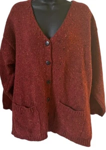 Vintage Hackett Turpin Wolle Mohair Strickjacke Strick Fischer Irland Hand gewebt M - Bild 1 von 11
