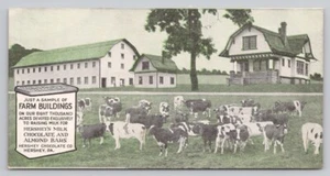 Hershey Bar Sized Printed Postcard 5.7 Farm House Barn Cows Hershey Chocolate - Picture 1 of 2