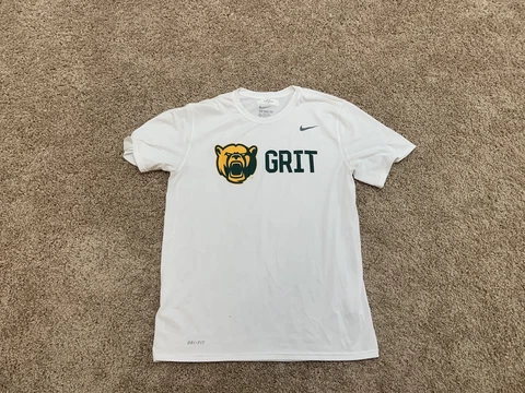Team Issued Baylor Bears Football White Nike GRIT Dri Fit Shirt Size Medium Cover