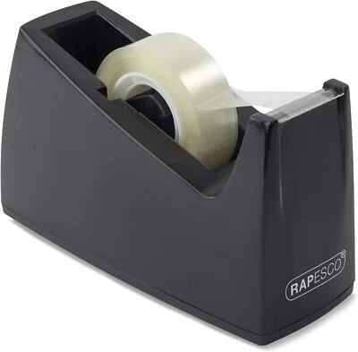 RAPESCO Desktop Office Heavy Duty Tape Dispenser Sellotape Cellotape Holder 19mm 25mm