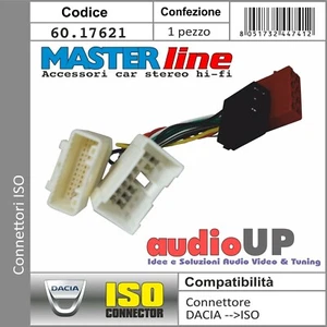 CONNETTORE RADIO ORIGINALE A ISO PER DACIA LOGAN PICK UP. ADATTATORE MASTERLINE. - Foto 1 di 2