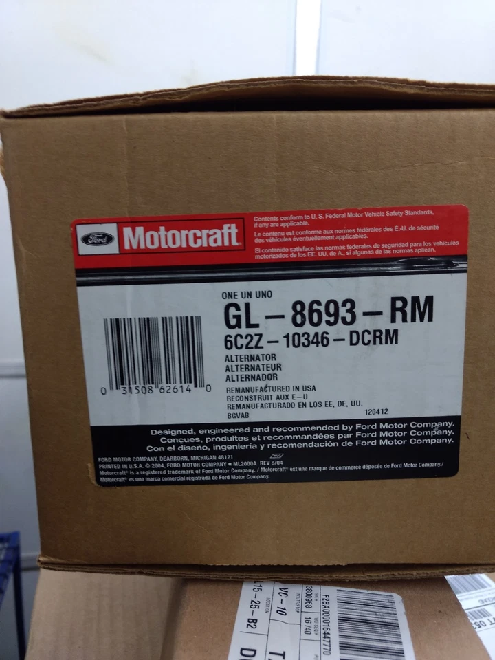 Alternator MOTORCRAFT Reman GL-8693-RM - Image 1 of 1
