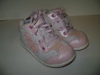 ZAPATOS BOTINES STRIDE RITE AURORA BEBÉ NIÑO NIÑA talla 5.5 M CUERO ROSA Foto 1 de 4