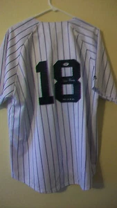 DON LARSEN AUTOGRAPHED NEW YORK YANKEES JERSEY, PERFECT GAME 10-3-56 - Picture 1 of 4