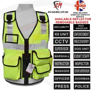 Hi Vis Security tactical Dog Handler CCTV Dog Unit Law Enforcement vest Free dly - Picture 1 of 22