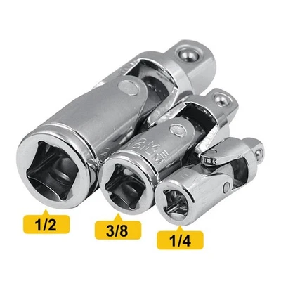 Universal 3Pcs Drive Joint Sockets Impact Joint Socket Swivel Set ^ - Image 1 of 4