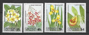 Grenada fleurs série de 4 timbres neufs MNH /TE5733a - Imagen 1 de 1