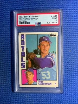 Topps Traded Tiffany #104T Bret Saberhagen 1984 PSA 9 Foto 1 de 2