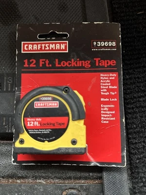 Sears Craftsman USA Nos 12ft Locking Tape Measure 39698 Rare Yellow 12’ Feet - Image 1 of 4