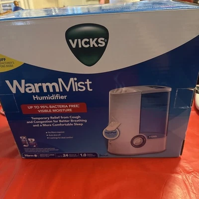 Vicks Large 1 Gallon Warm Mist Humidifier New In Box No Filter Req. - Image 1 of 4