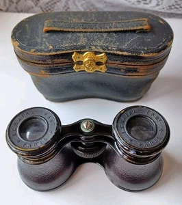 ANTIQUE LEMAIRE FABT PARIS OPERA GLASSES MADE IN FRANCE ORIGINAL CASE W/BEE LOGO - Picture 1 of 24
