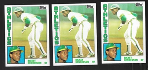 1984 TOPPS # 230 RICKEY HENDERSON ( 3 COPIES ) NICE CARDS - Picture 1 of 2