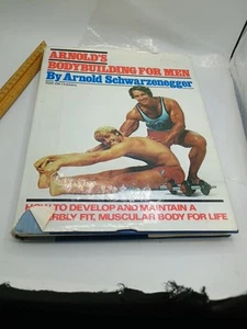 Arnold's Bodybuilding For Men  Arnold Schwarzenegger Bill Dobbins Hard Cover 1st - Picture 1 of 12