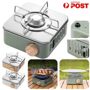 Portable Gas Stove BBQ Burner Cooker Stainless Steel Hiking Picnic Camp Outdoor - Picture 1 of 26