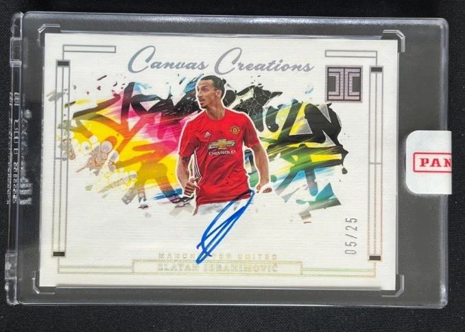 Zlatan Ibrahimovic 2023-24 Panini Impeccable EPL Canvas Creations Auto 05/25 - Image 1 of 2