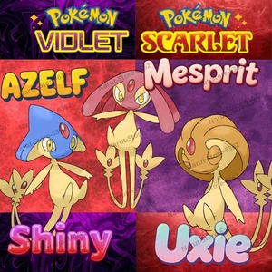 🌟AZELF & MESPRIT & UXIE SHINY 🌟 🔥POKEMON SCARLET & VIOLET - Picture 1 of 1