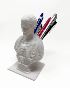 Escultura de escritorio con soporte para bolígrafo Julio César idus of March - ENVÍO GRATUITO - Imagen 1 de 4