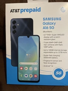New Samsung A16 5G, 6.7” 128 GBOnly AT&T New Acc Or Upgrade Ur Old Phone - Picture 1 of 1