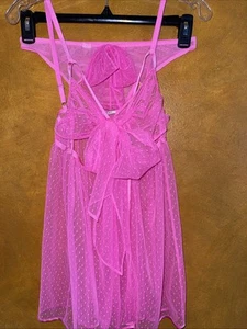 Victoria Secret Baby Doll Chemise Neon Pink Size Medium - Picture 1 of 8
