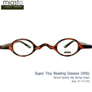 (2 PARES) MIASTO GAFAS DE LECTURA REDONDAS OVALADAS "SUPER DIMINUTAS" ROJO/MARRÓN+1,75 (XXS) - Imagen 1 de 4