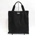 BOTTEGA VENETA Tote Bag Handbag Zipper Black Nylon Canvas Unisex Italy