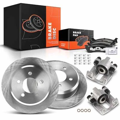 Rotor y almohadilla de freno de disco trasero L&R + pinza de freno para Jeep Grand Cherokee 1994-1998 Foto 1 de 4