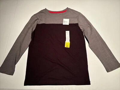 Camiseta Sonoma Boy Everyday manga longa tamanho pequeno meninos sem etiqueta cinza preta nova com etiquetas - Imagem 1 de 4