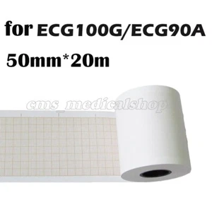 Papel de impresora para máquina CONTEC ECG80A/90A/100G ECG/ECG, tamaño: 50 mm*20 m, 1 pieza - Imagen 1 de 2
