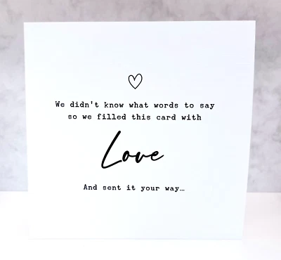 HOMEBIRD HANDMADE CARDS Sympathy Card - Condolence Card - Bereavement Card - Thinking of You - Love