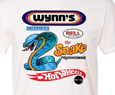 ¡NUEVO! Camiseta grande Don "THE SNAKE" Prudhomme RETRO 1970 Hot Wheels caricatura Foto 1 de 4