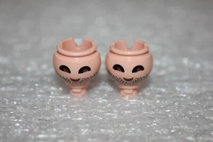 Playmobil 2x Head Eye Rings Stubble (Europe / Man) Top Condition - Picture 1 of 3