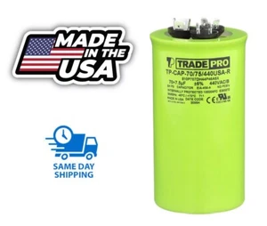 Round Capacitor, 70/7.5/440V- USA Made(Made in USA) HVAC DIY - Picture 1 of 1