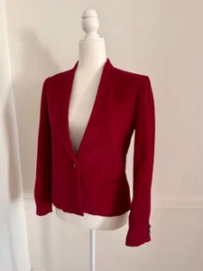 TJW Women Blazer Size 8 Vintage Red Corduroy Blazer - Picture 1 of 10